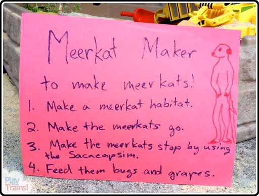 Meerkat Small World: a Child-Led Literacy Adventure | Play Trains! guest posting for Housing a Forest.