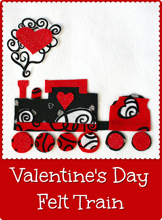 DIY Felt Valentine's Day Train Play Set from Play Trains!