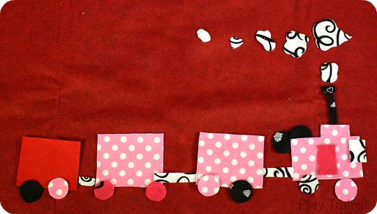 DIY Felt Valentine's Day Train Play Set from Play Trains!