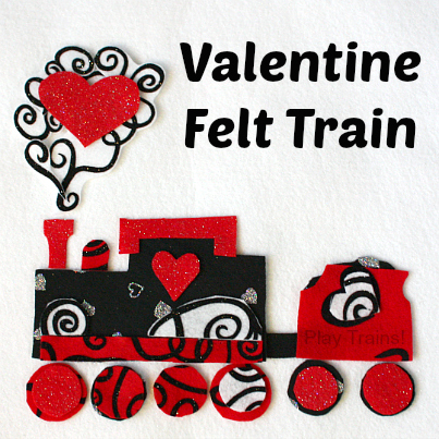 DIY Felt Valentine's Day Train Play Set from Play Trains!