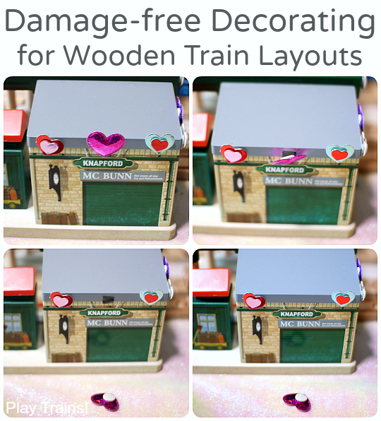 Damage-free Decorating for Wooden Train Layouts from Play Trains!