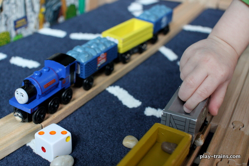 "Dice Cars":  a fun, hands on, train-themed math game with several variations for different levels of skill @ Play Trains! 