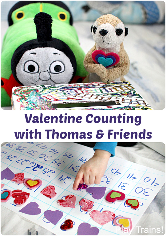 Book-inspired Valentine Counting Activity with Thomas & Friends from Play Trains!