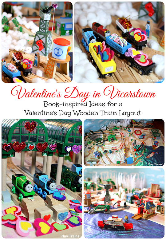 Valentine's Day in Vicarstown: a book-inspired wooden train activity from Play Trains!