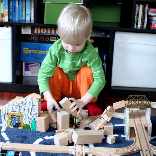 Playing Along with Blue Mountain Mystery @ Play Trains! How we limit screen time by transforming it into play, plus ideas for playing out the latest Thomas & Friends movie.