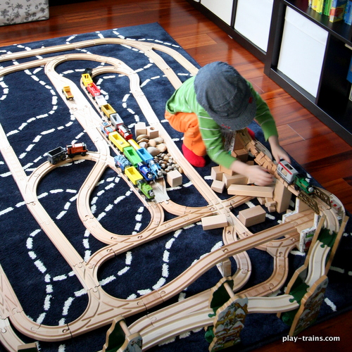 Playing Along with Blue Mountain Mystery @ Play Trains! How we limit screen time by transforming it into play, plus ideas for playing out the latest Thomas & Friends movie.