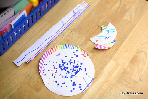 Paper Engineer's Hat Craft for Kids @ Play Trains!  A fun and easy-to-make engineer's hat that kids can help make for their favorite stuffed animals.