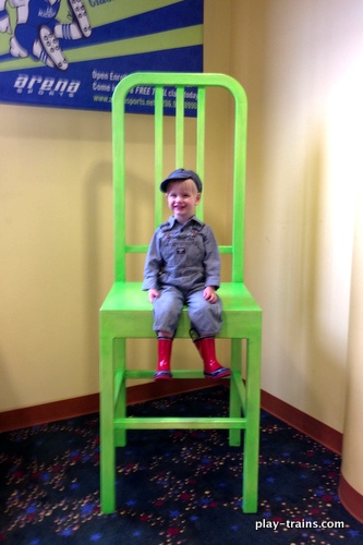 The Little Engineer in the Big Chair at the Seattle Children's Theater @ Play Trains!