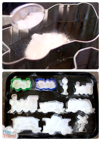 Fizzy Engine: Baking Soda & Vinegar Trains @ Play Trains! Fun summertime science for kids who love trains.