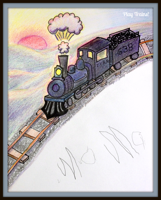 I knew I should have put my sketchbook away, but now I'm so glad I didn't. <3 @ Play Trains! 