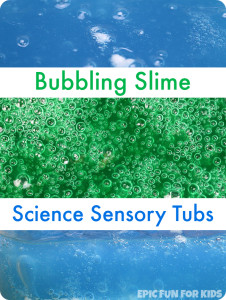 Bubbling Slime Recipe for Sensory Tubs