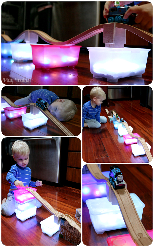 Building with Mini Light Boxes: Roller Coaster Tracks for Wooden Trains @ Play Trains!