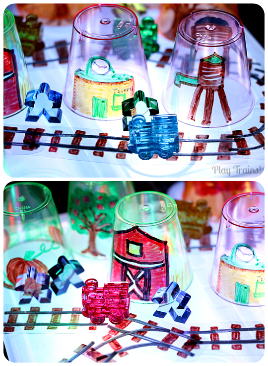 Story Cups for Light Play from Play Trains!