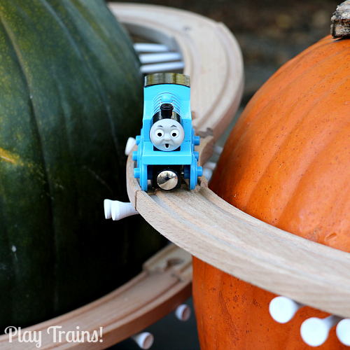 Pumpkin Mountain Railroad Building: a Halloween Train Activity from Play Trains!