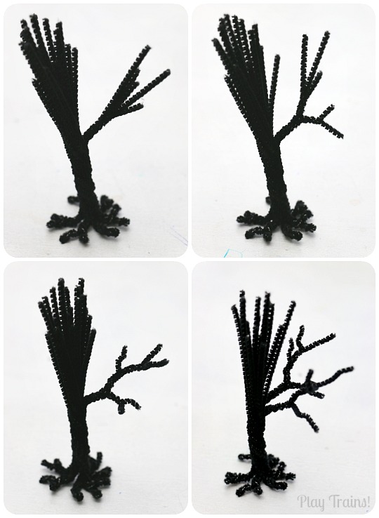 Spooky Trees Halloween Craft for Halloween Decorations, Small Worlds and Train Sets from Play Trains!