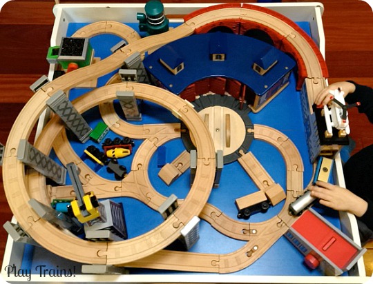 children's train sets wooden