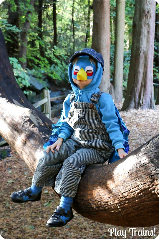 DIY Angry Birds Costume: Blue Bird (as the Engineer of the Angry Bird Train) from Play Trains!