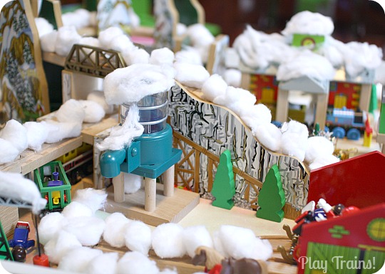 Christmas Wooden Train Layout from Play Trains!