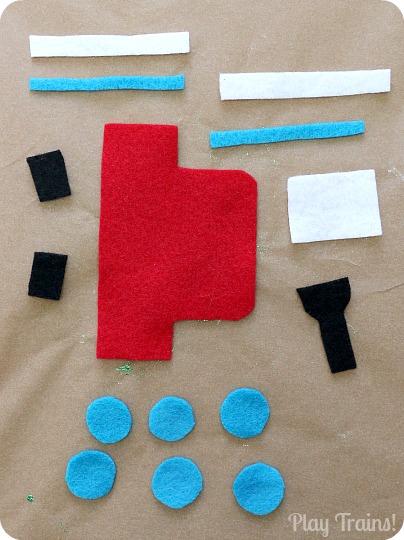 DIY Felt Train Ornament Kids Christmas Craft from Play Trains!