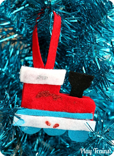 DIY Felt Train Ornament Kids Christmas Craft from Play Trains!