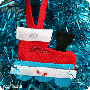 DIY Felt Train Ornament Kids Christmas Craft from Play Trains!