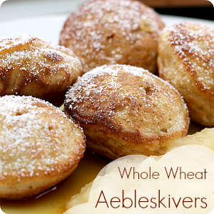 Whole Wheat Aebleskivers from Play Trains! A healthier update to an old family recipe for these Danish round pancakes.
