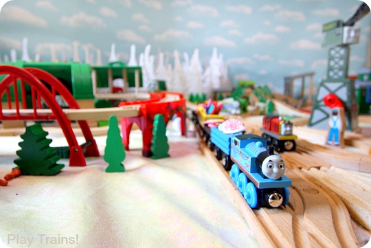 Winter Train Play Ideas: Snow for Wooden Train Layouts from Play Trains!