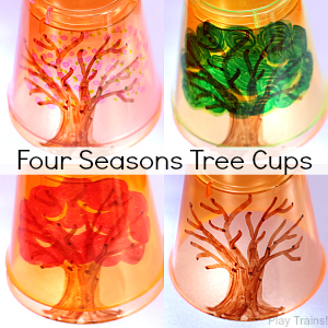 Four Seasons Tree Cups for Light Play from Play Trains!