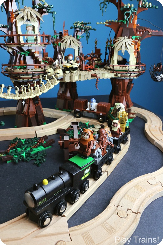 LEGO Ewok Village Wooden Train Layout from Play Trains!