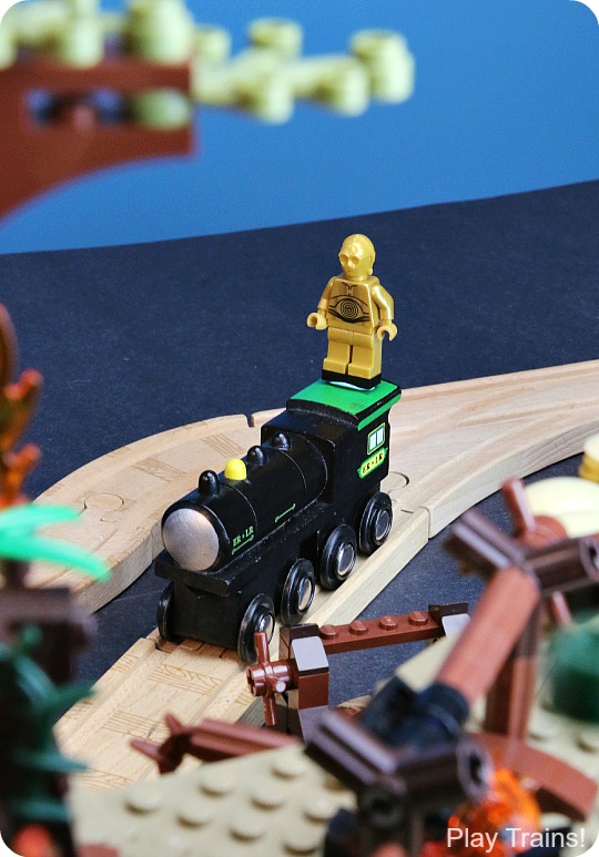 LEGO Ewok Village Wooden Train Layout from Play Trains!