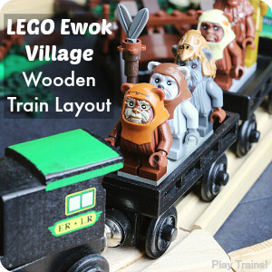 LEGO Ewok Village Wooden Train Layout from Play Trains!