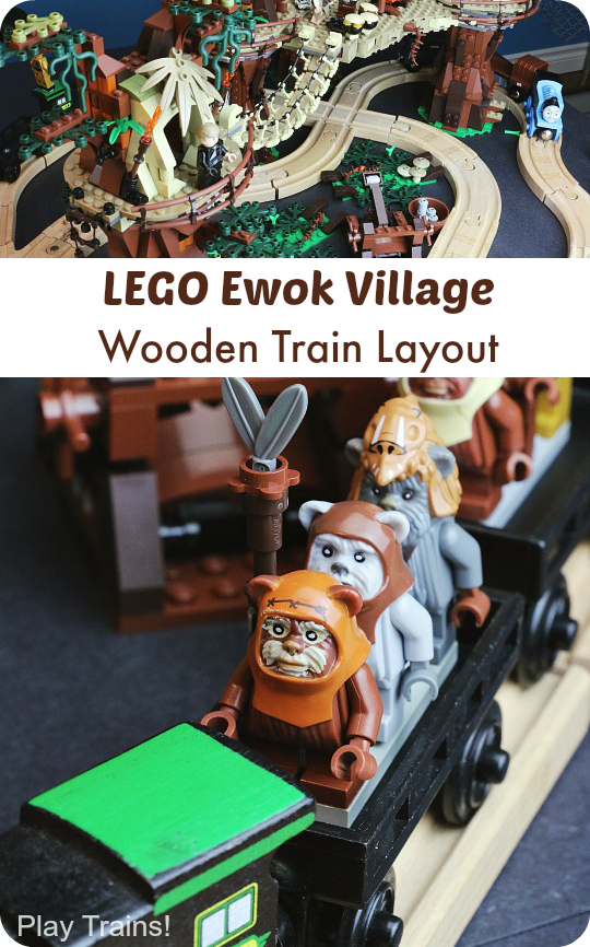 LEGO Ewok Village Wooden Train Layout from Play Trains!