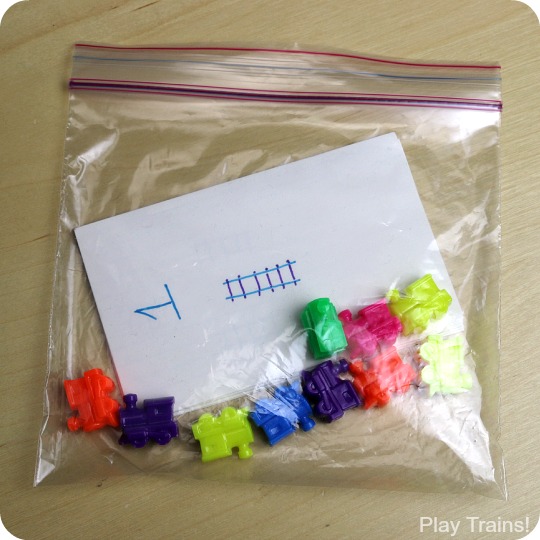 Train Track Counting Activity and Busy Bag from Play Trains!