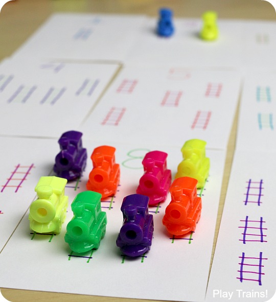 Train Track Counting Activity and Busy Bag from Play Trains!