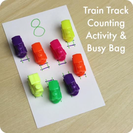 Train Track Counting Activity and Busy Bag from Play Trains!