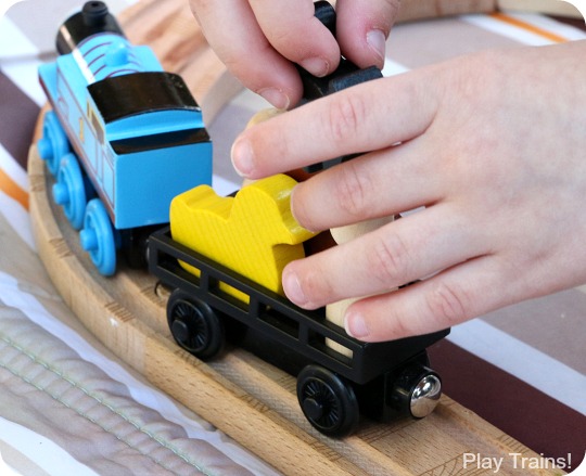 Wooden train set hot sale in carry case