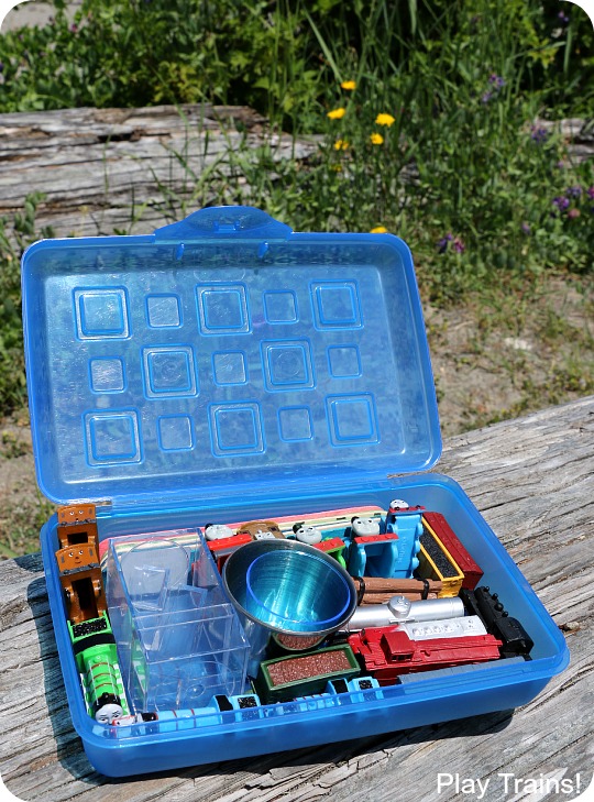 Customize this travel-friendly mini sand play set to match your child's interests!