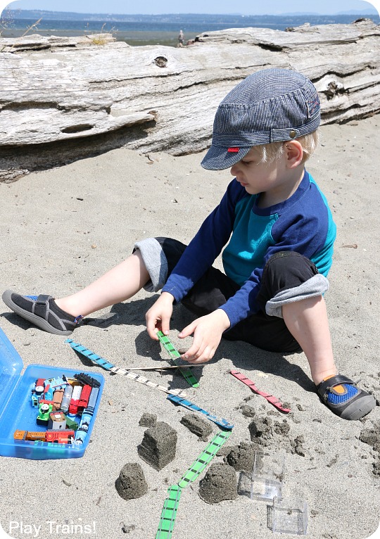 Customize this travel-friendly mini sand play set to match your child's interests!