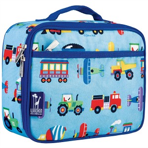 Back to School: Train Backpacks, Lunch Boxes, and More -- Wildkin Olive Kids Trains, Planes, and Trucks Lunch Box