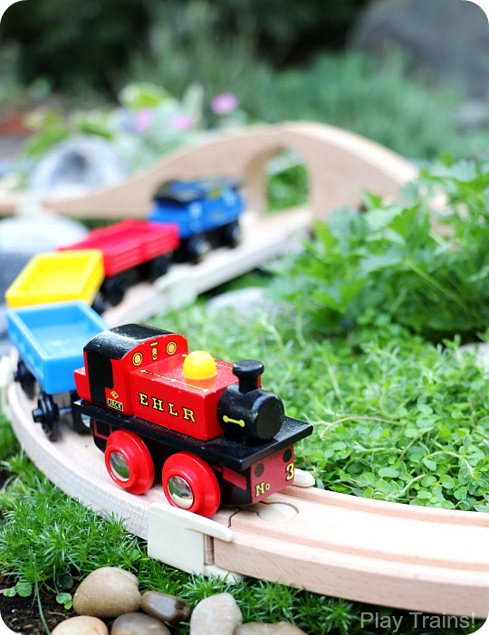 DIY Outdoor Train Table: a Wooden Train Garden Railway