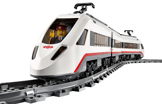 lego white passenger train