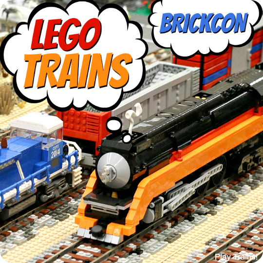 LEGO Trains at Seattle BrickCon 2014: building inspiration for little engineers, including a fun LEGO train video!