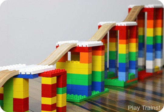 Building with Dreamup Toys Wooden Railway Block Platforms