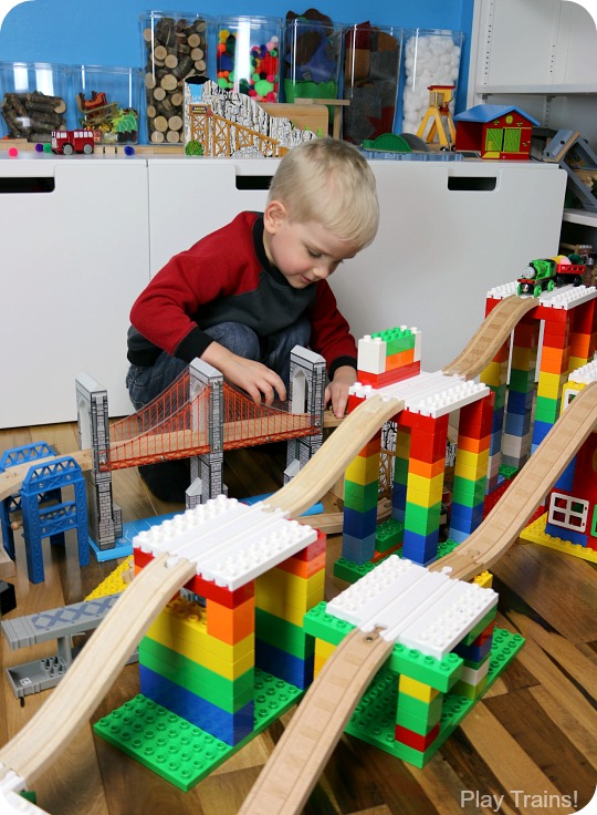 duplo wooden train connector