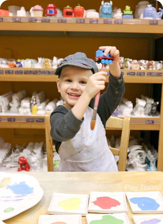 Painting with Trains on Ceramics: tips for beautiful kid-made gifts from Play Trains!