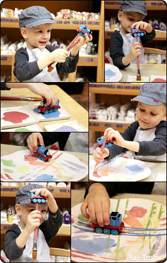 Painting with Trains on Ceramics: tips for beautiful kid-made gifts from Play Trains!