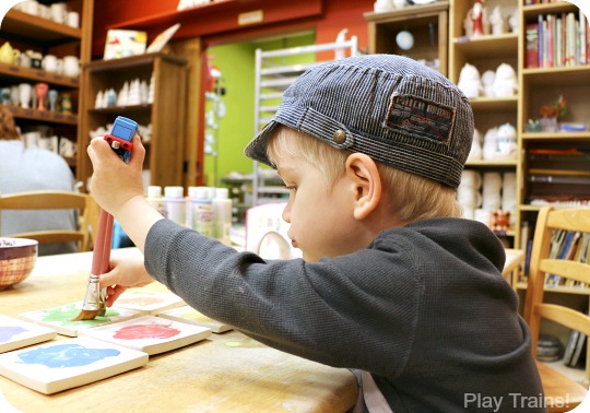 Painting with Trains on Ceramics: tips for beautiful kid-made gifts from Play Trains!