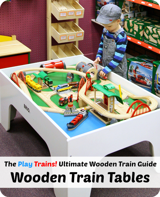 wooden train table with drawers