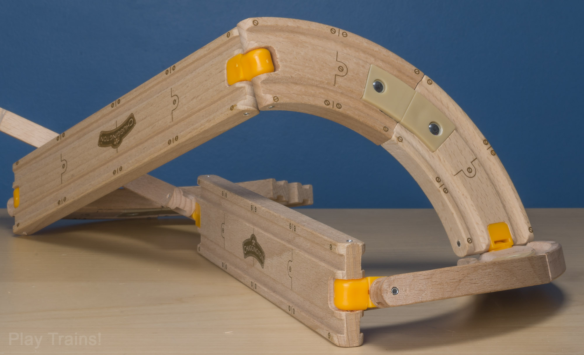 wooden train track parts