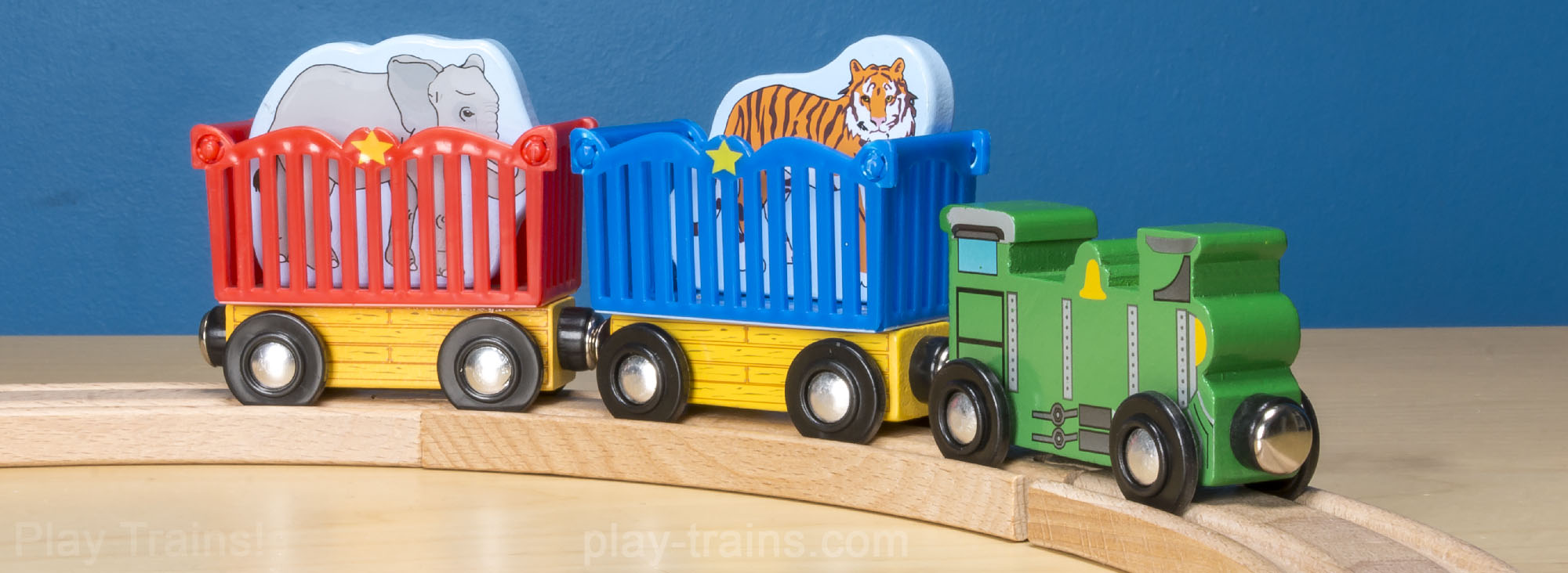 small wooden trains